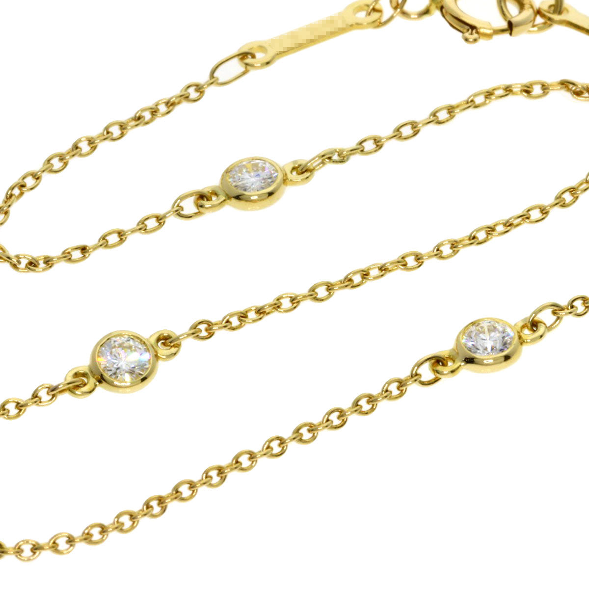 TIFFANY&Co. By The Yard 3P Diamond Bracelet K18 Yellow Gold Ladies [Used]