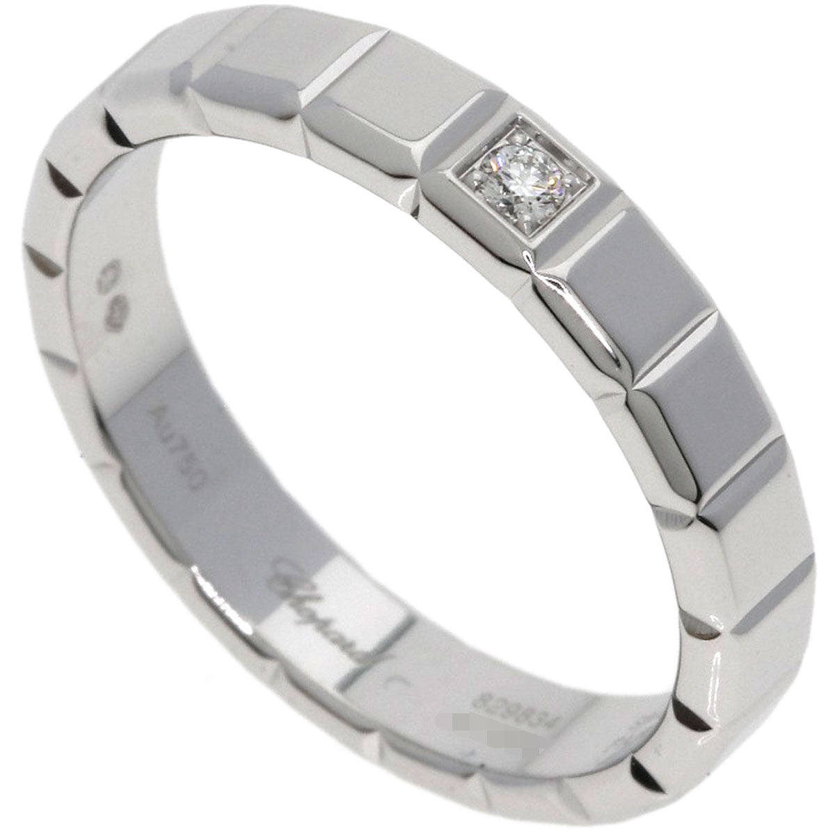 Chopard Ice cube 1P Diamond Ring K18 White Gold Ladies [Used]