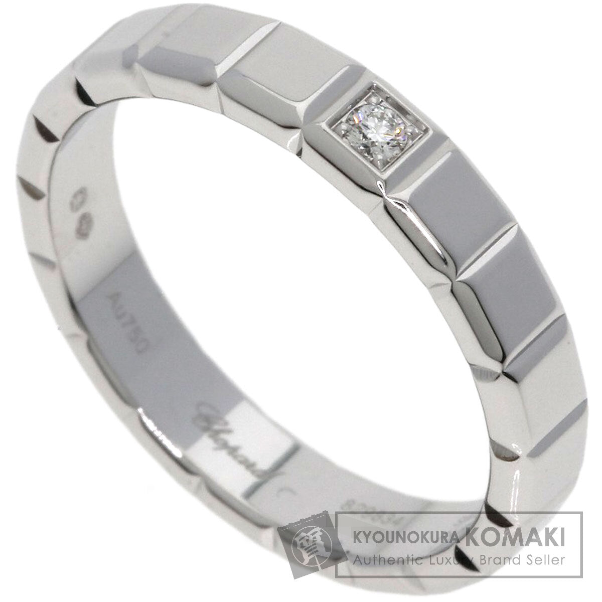Chopard Ice cube 1P Diamond Ring K18 White Gold Ladies [Used]