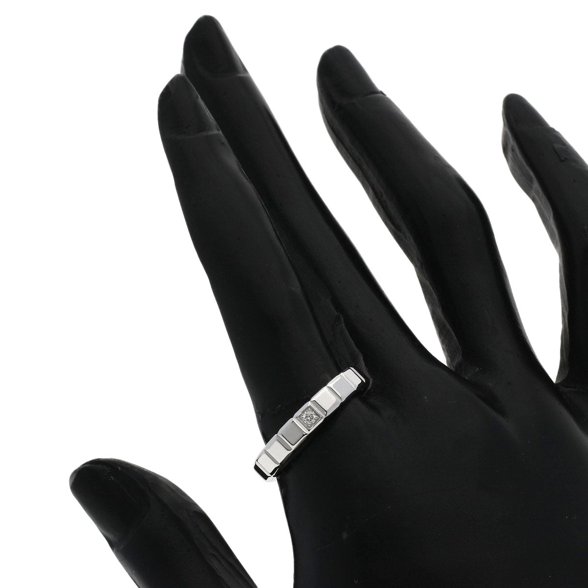 Chopard Ice cube 1P Diamond Ring K18 White Gold Ladies [Used]