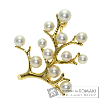 MIKIMOTO Pearl Pearl Lucky Tree Brooch K18 Yellow Gold Ladies [Used]