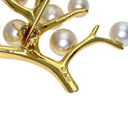 MIKIMOTO Pearl Pearl Lucky Tree Brooch K18 Yellow Gold Ladies [Used]
