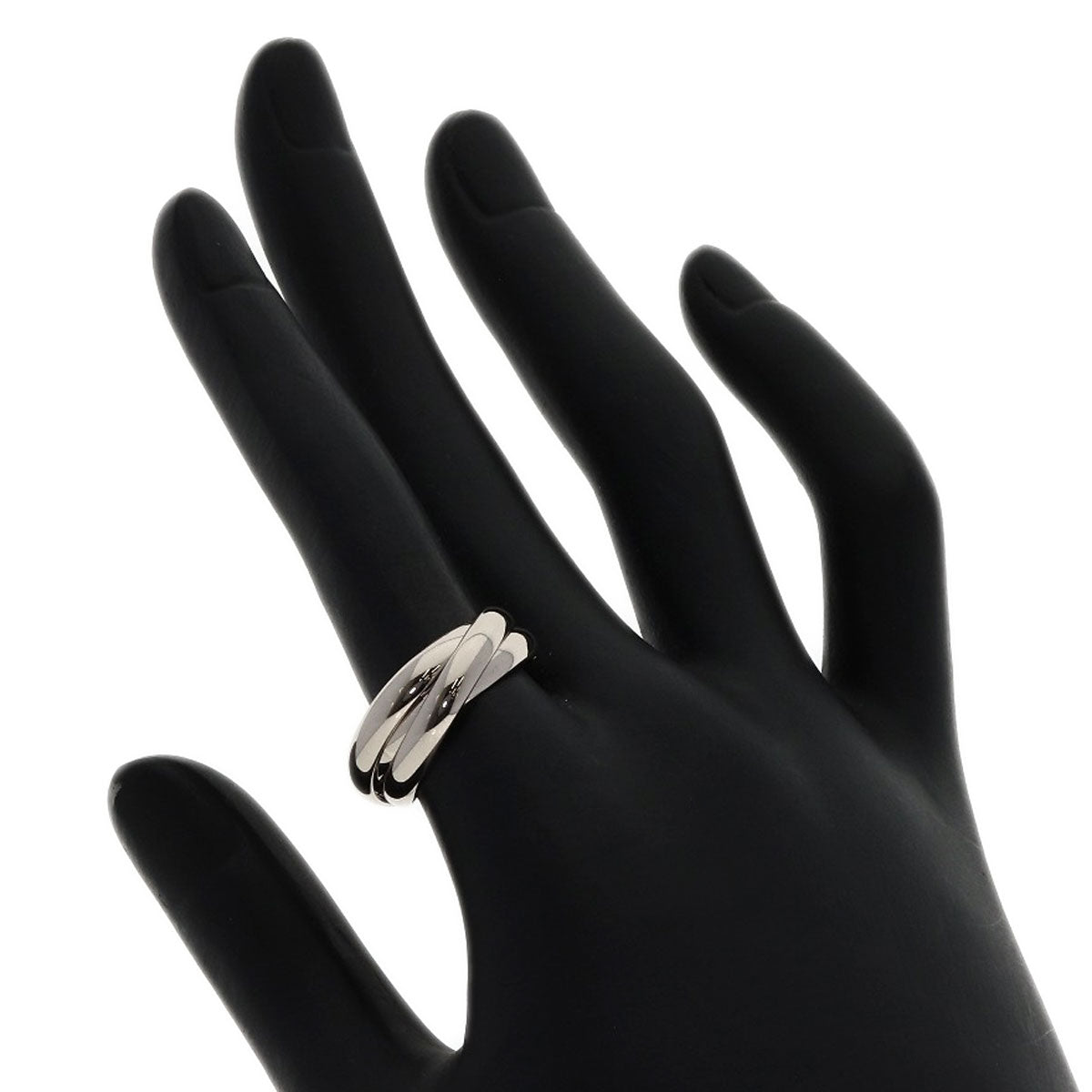 CARTIER Trinity #54 Ring K18 White Gold Ladies [Used]
