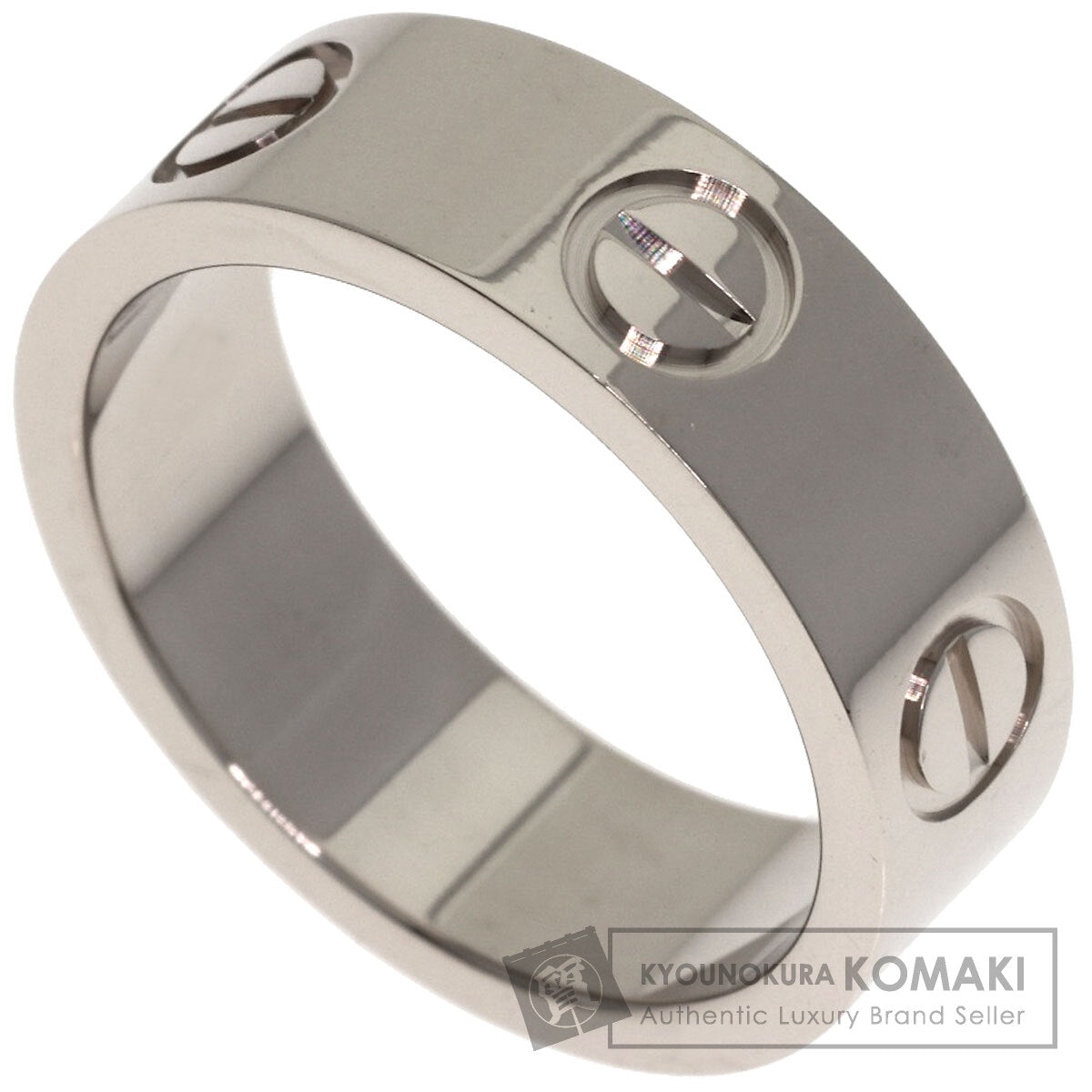 CARTIER love ring #48 Ring K18 White Gold Ladies [Used]