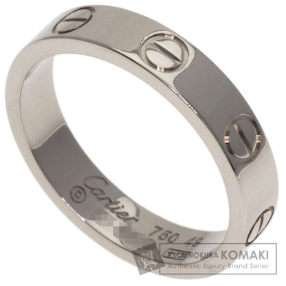 CARTIER mini love ring #49 Ring K18 White Gold Ladies [Used]