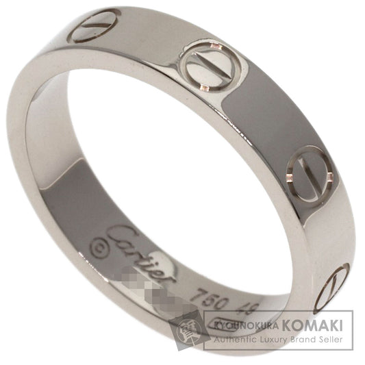 CARTIER mini love ring #49 Ring K18 White Gold Ladies [Used]