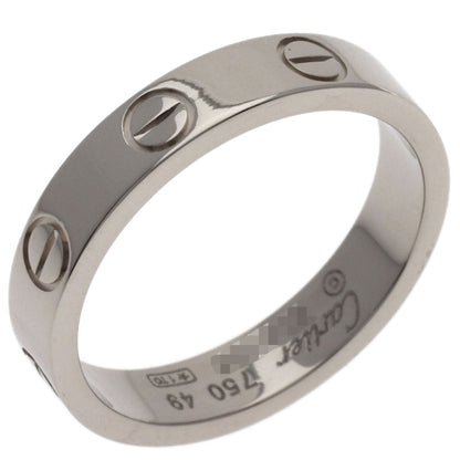 CARTIER mini love ring #49 Ring K18 White Gold Ladies [Used]