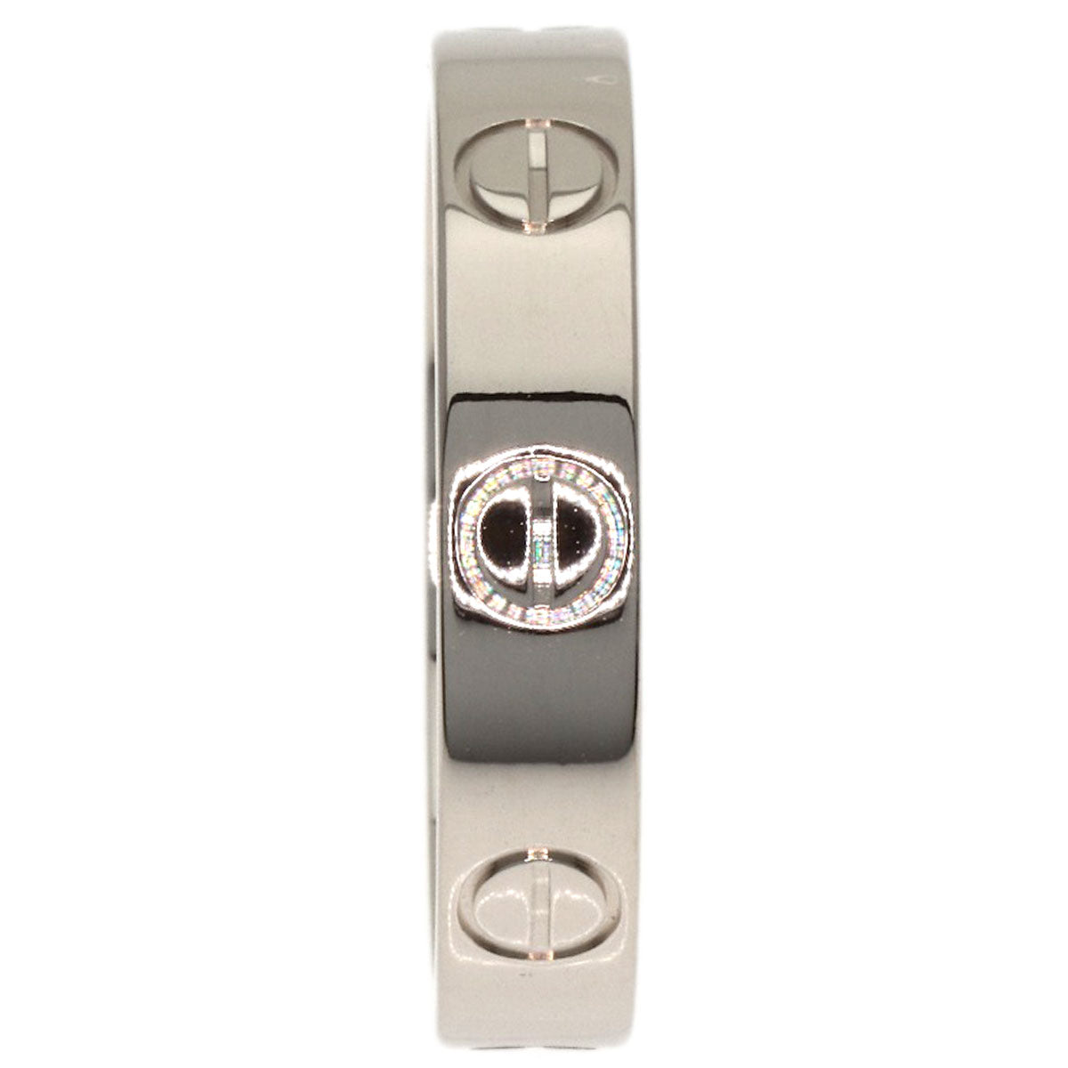 CARTIER mini love ring #49 Ring K18 White Gold Ladies [Used]