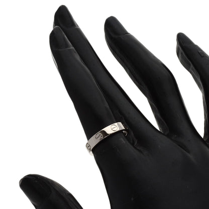 CARTIER mini love ring #49 Ring K18 White Gold Ladies [Used]