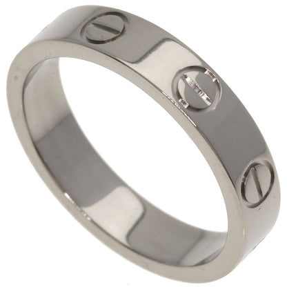 CARTIER mini love ring #48 Ring K18 White Gold Ladies [Used]