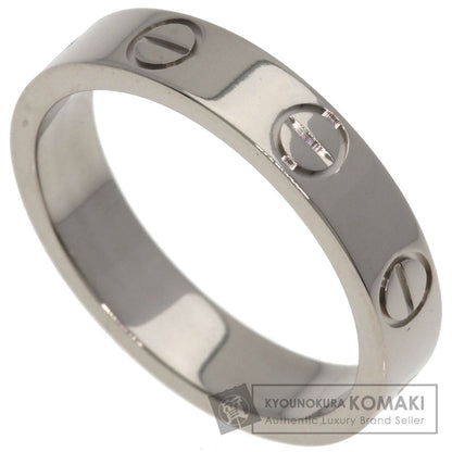 CARTIER mini love ring #48 Ring K18 White Gold Ladies [Used]