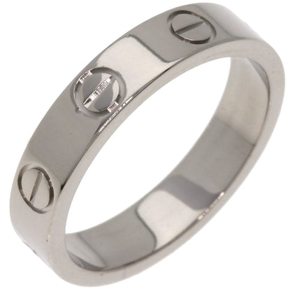 CARTIER mini love ring #48 Ring K18 White Gold Ladies [Used]