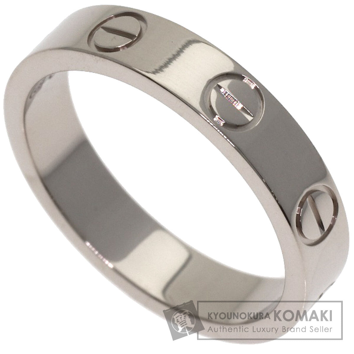 CARTIER Mini love ring # 48 Ring K18 White Gold Ladies [Used]
