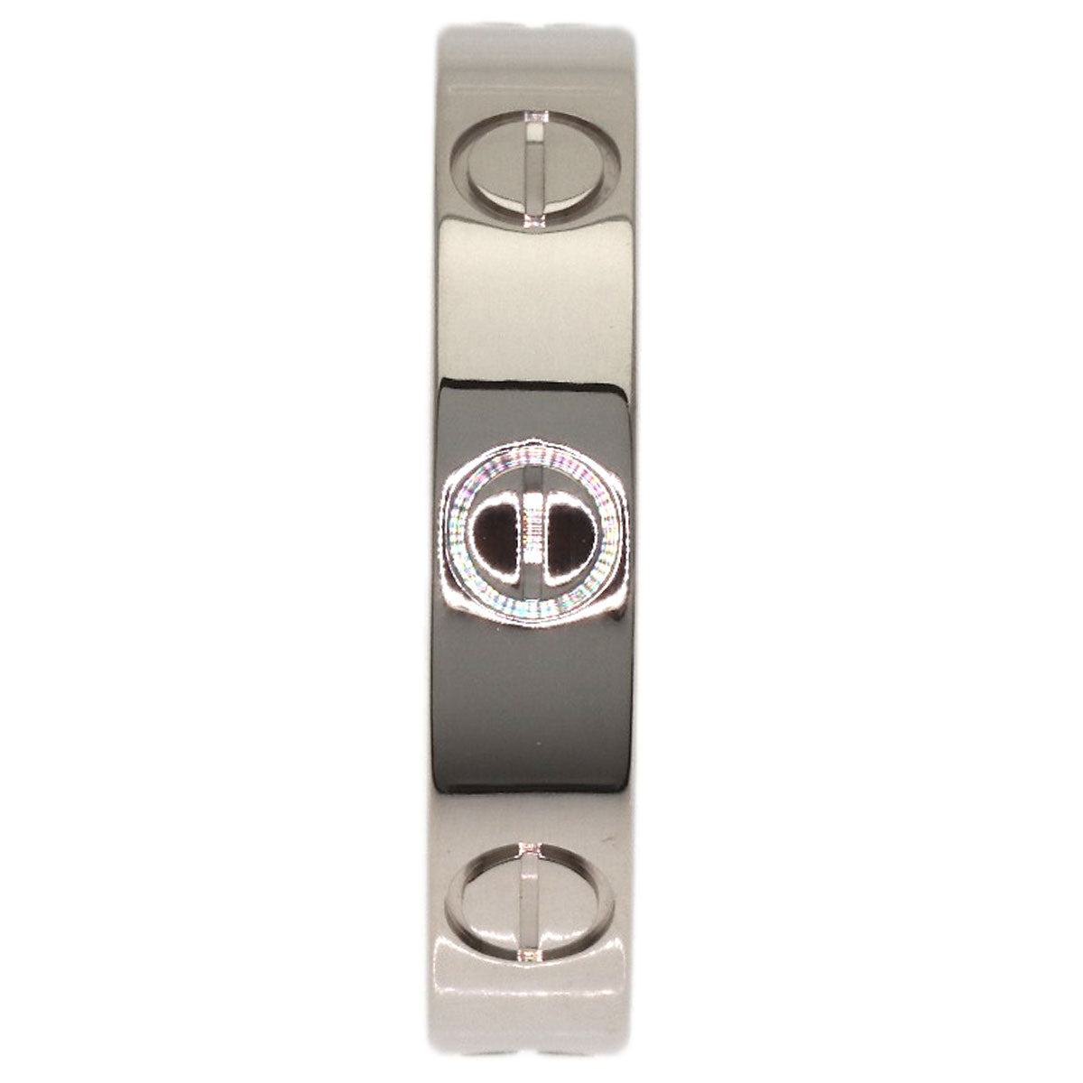 CARTIER Mini love ring # 48 Ring K18 White Gold Ladies [Used]