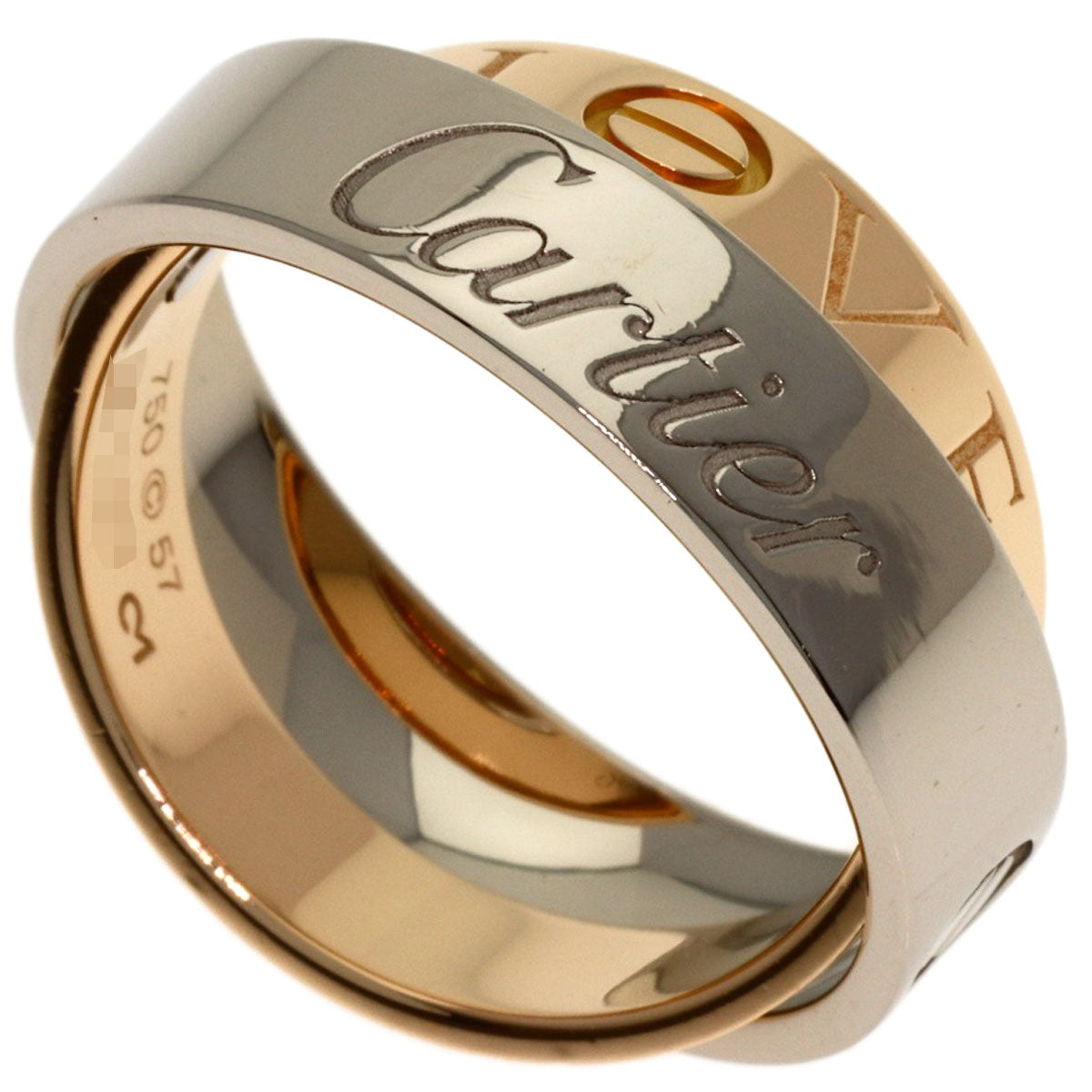 CARTIER Secret Love #57 Ring K18 White Gold 18K Pink GoldLadies [Used]