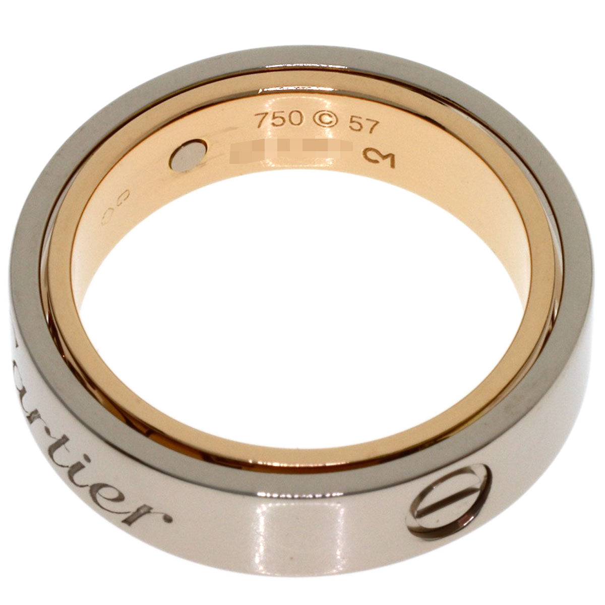 CARTIER Secret Love #57 Ring K18 White Gold 18K Pink GoldLadies [Used]