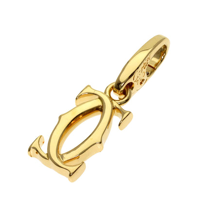 CARTIER 2C charm Pendant top K18 Yellow Gold Ladies [Used]