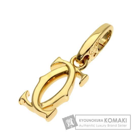 CARTIER 2C charm Pendant top K18 Yellow Gold Ladies [Used]