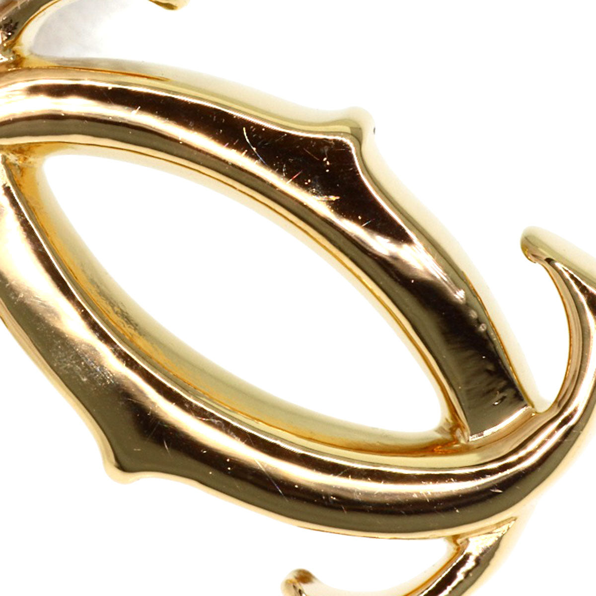 CARTIER 2C charm Pendant top K18 Yellow Gold Ladies [Used]