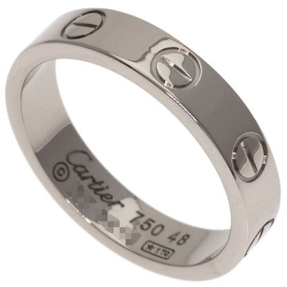 CARTIER mini love ring #48 Ring K18 White Gold Ladies [Used]