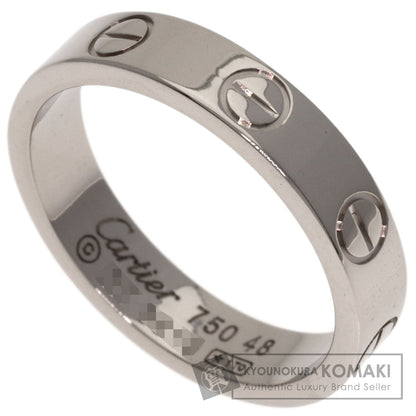 CARTIER mini love ring #48 Ring K18 White Gold Ladies [Used]