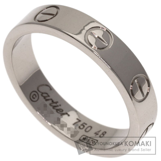 CARTIER mini love ring #48 Ring K18 White Gold Ladies [Used]
