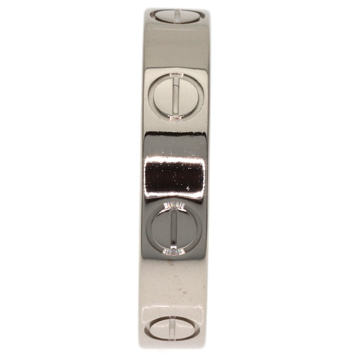 CARTIER mini love ring #48 Ring K18 White Gold Ladies [Used]