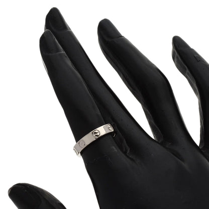 CARTIER mini love ring #48 Ring K18 White Gold Ladies [Used]
