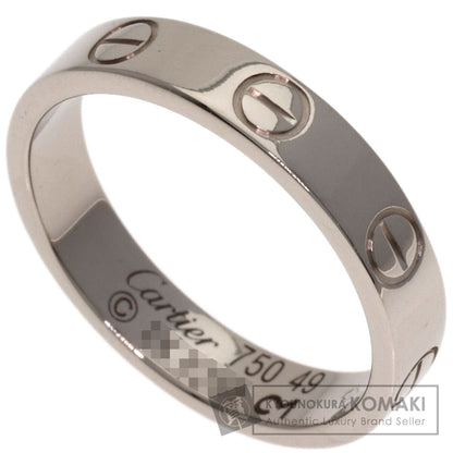 CARTIER mini love ring #49 Ring K18 White Gold Ladies [Used]