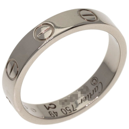 CARTIER mini love ring #49 Ring K18 White Gold Ladies [Used]