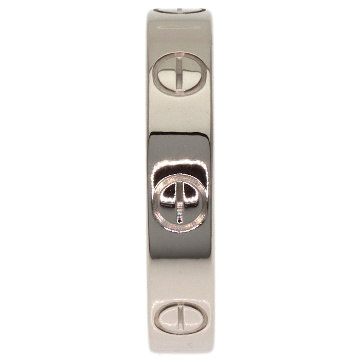 CARTIER mini love ring #49 Ring K18 White Gold Ladies [Used]