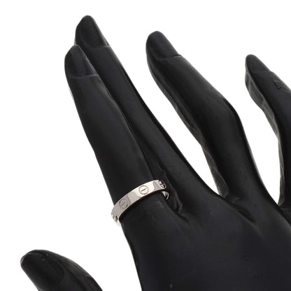 CARTIER mini love ring #49 Ring K18 White Gold Ladies [Used]
