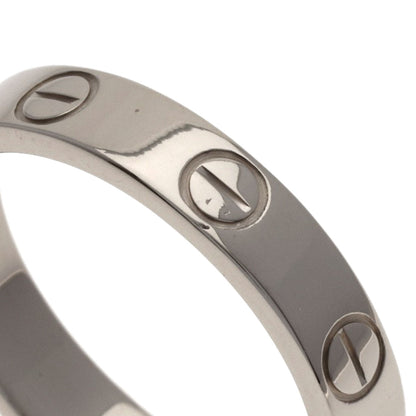 CARTIER mini love ring #49 Ring K18 White Gold Ladies [Used]