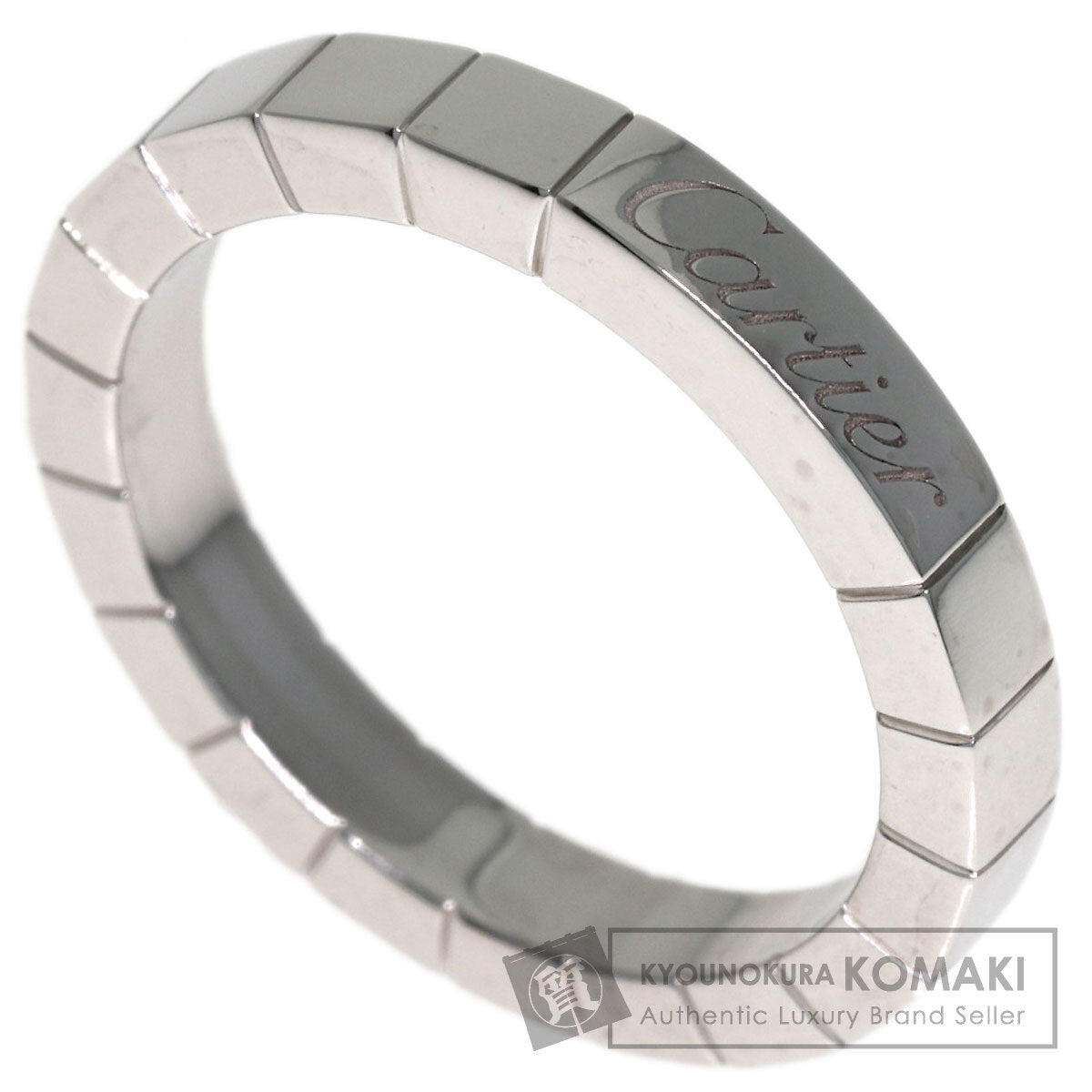 CARTIER Laniere # 51 Ring K18 White Gold Ladies [Used]