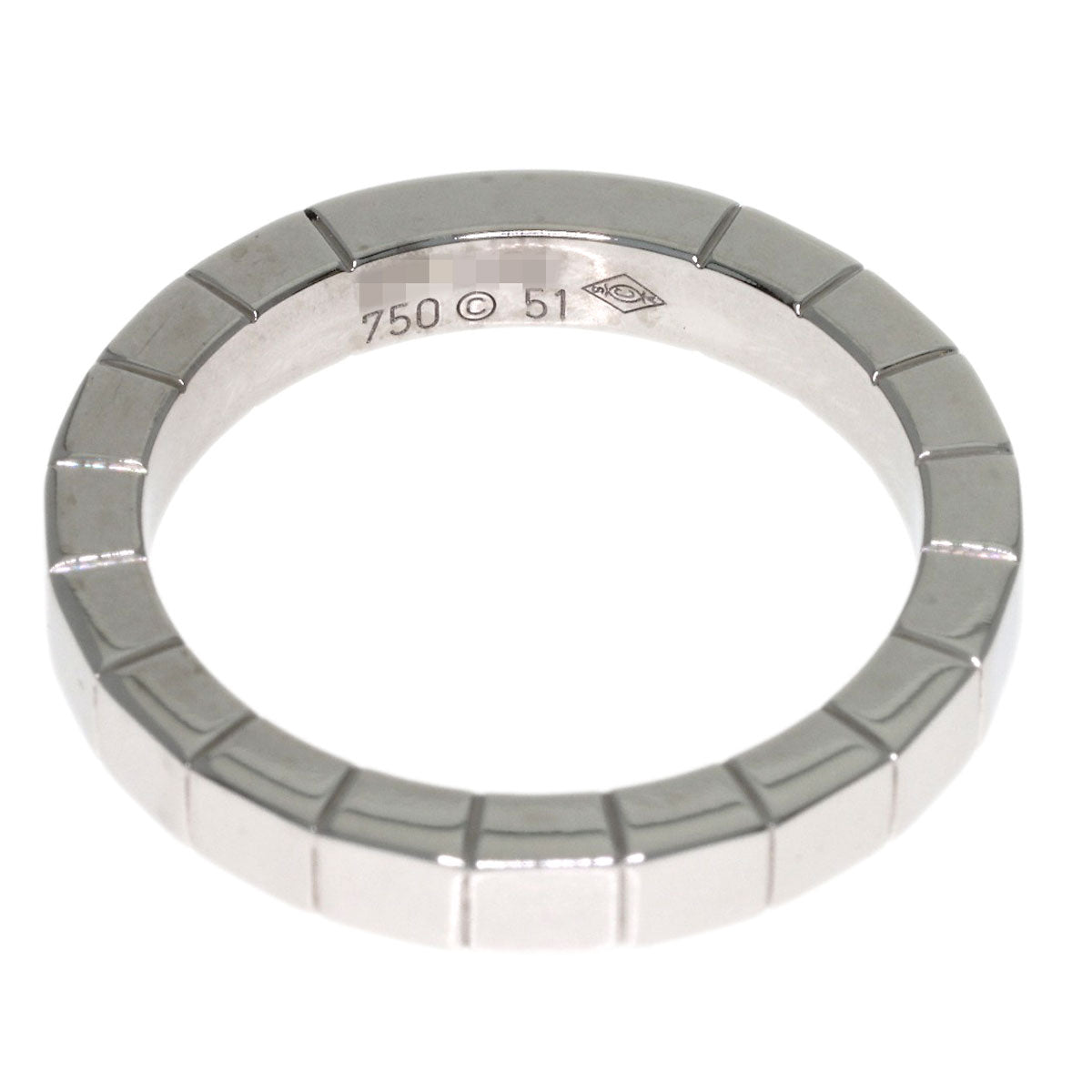 CARTIER Laniere # 51 Ring K18 White Gold Ladies [Used]