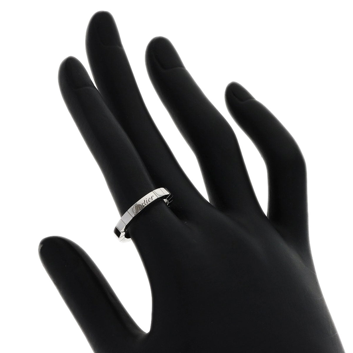CARTIER Laniere # 51 Ring K18 White Gold Ladies [Used]