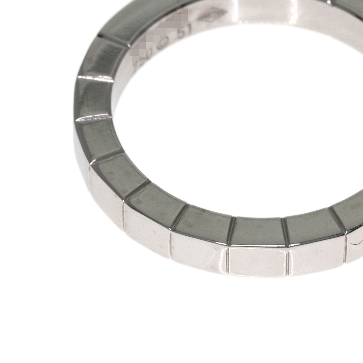 CARTIER Laniere # 51 Ring K18 White Gold Ladies [Used]
