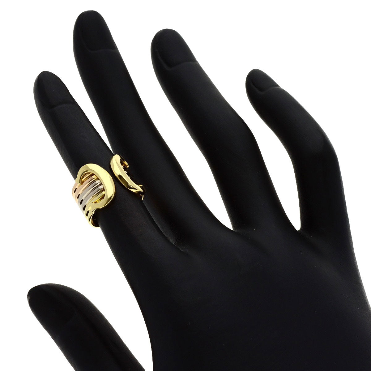 CARTIER 2C LM #45 Ring K18 Yellow Gold 18K Pink GoldLadies [Used]