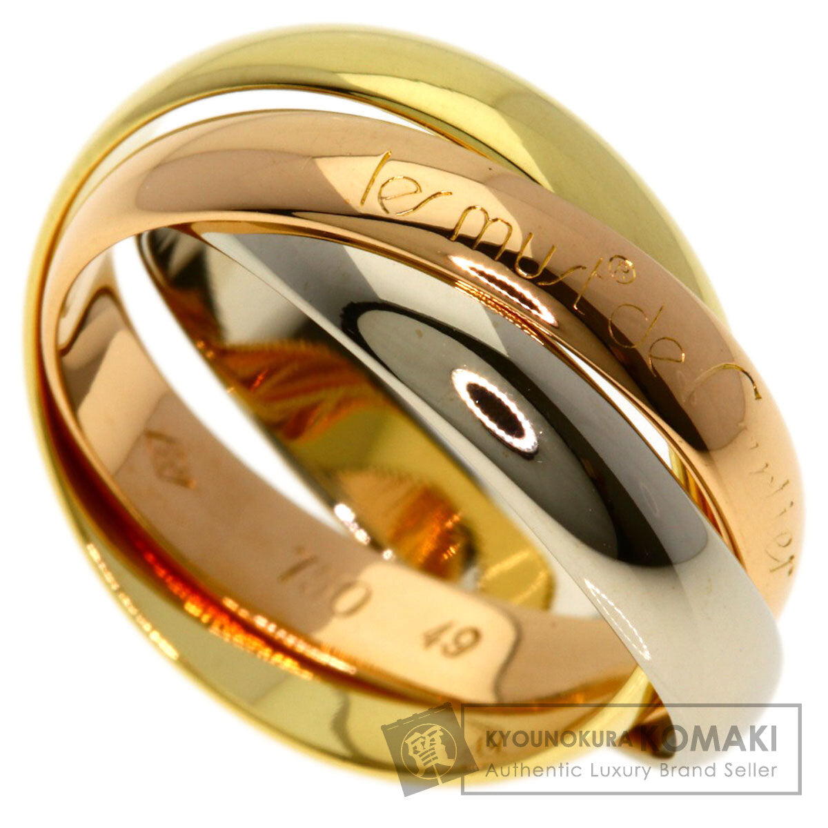 CARTIER Trinity #49 Ring K18 Yellow Gold 18K Pink GoldLadies [Used]