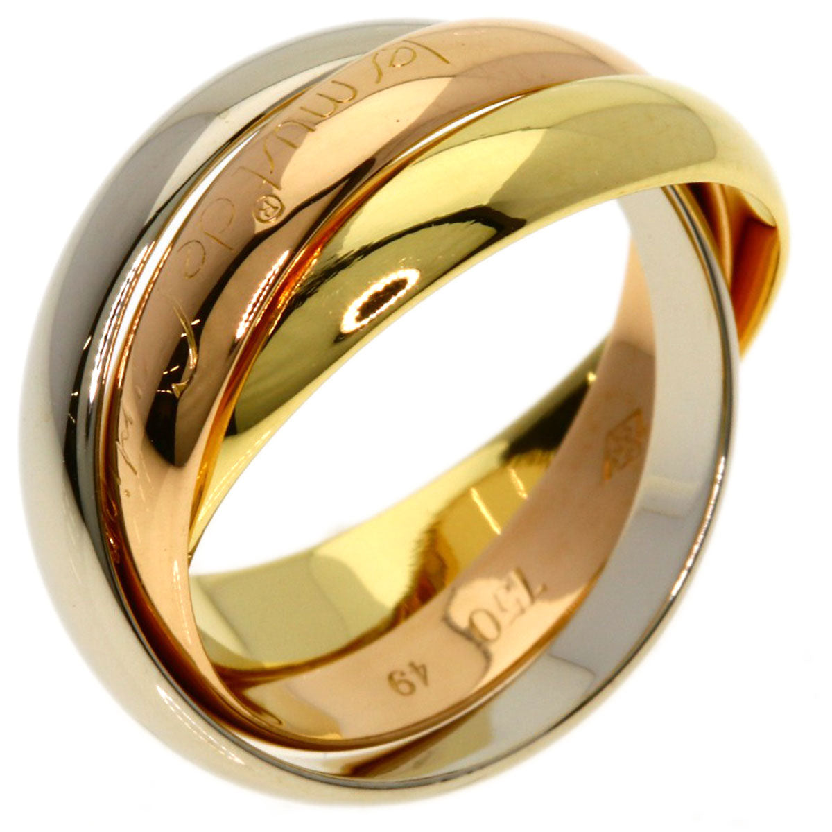 CARTIER Trinity #49 Ring K18 Yellow Gold 18K Pink GoldLadies [Used]