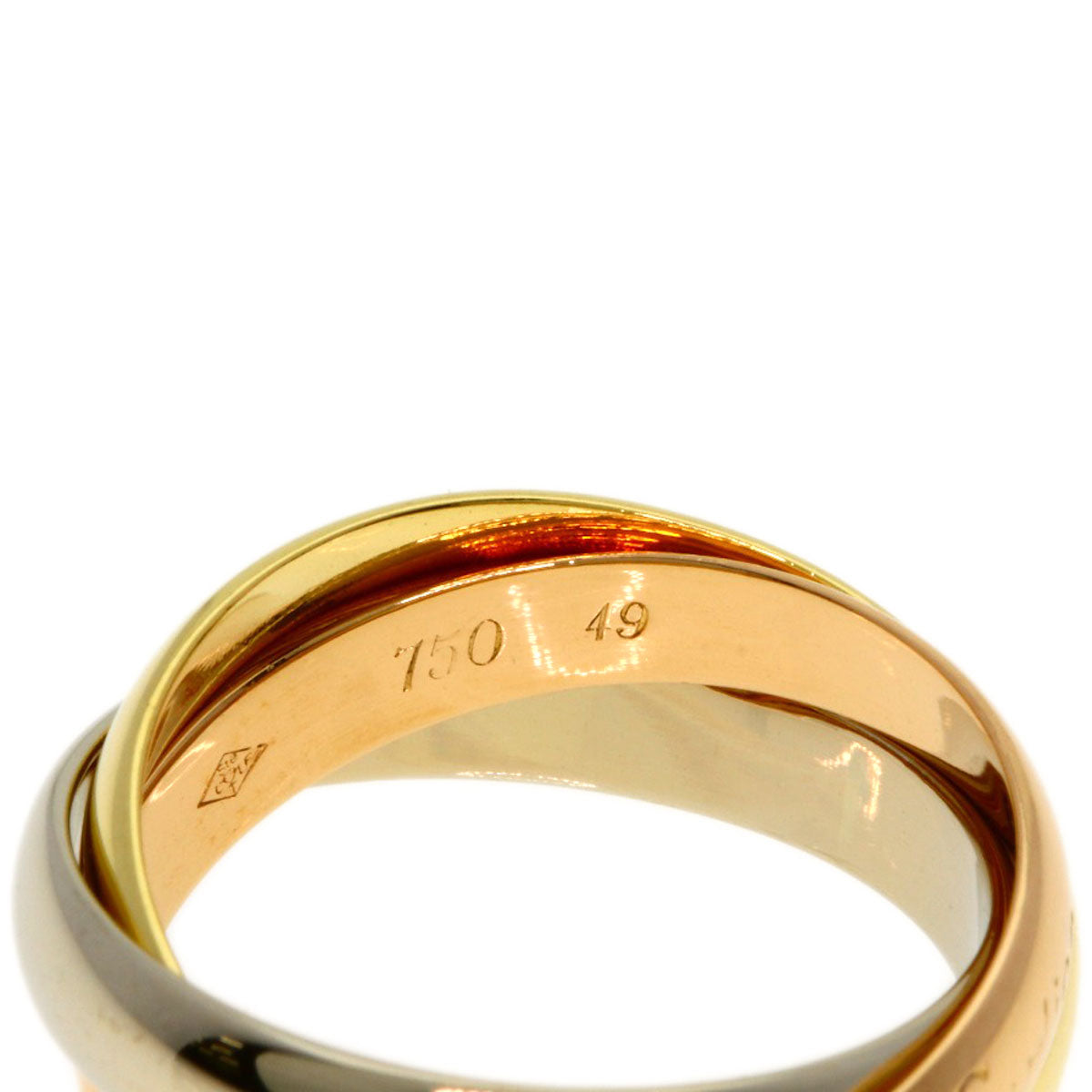 CARTIER Trinity #49 Ring K18 Yellow Gold 18K Pink GoldLadies [Used]
