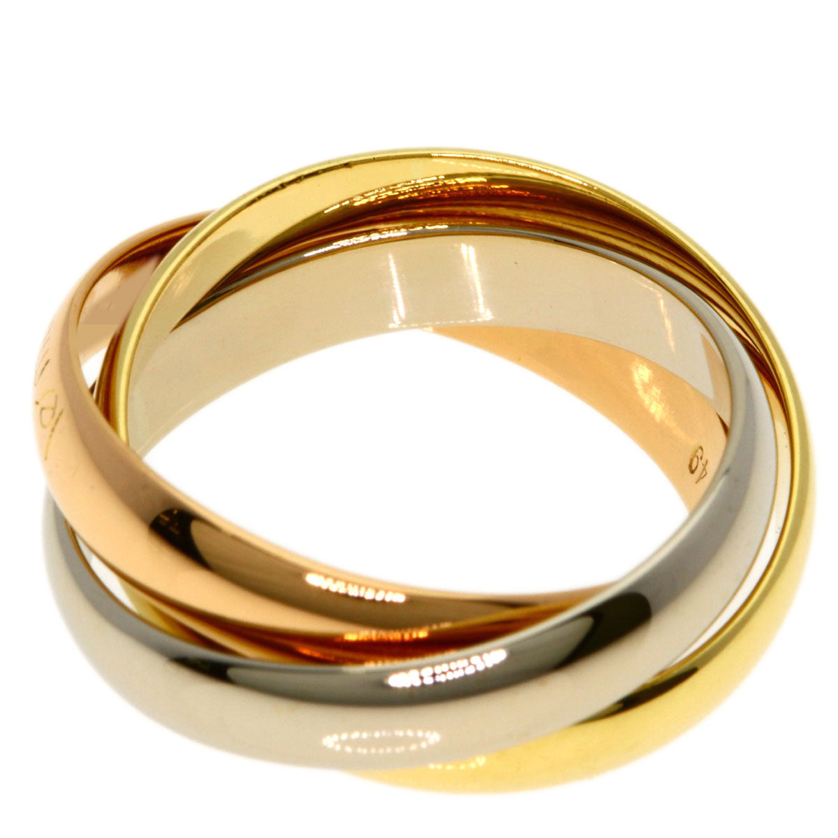 CARTIER Trinity #49 Ring K18 Yellow Gold 18K Pink GoldLadies [Used]