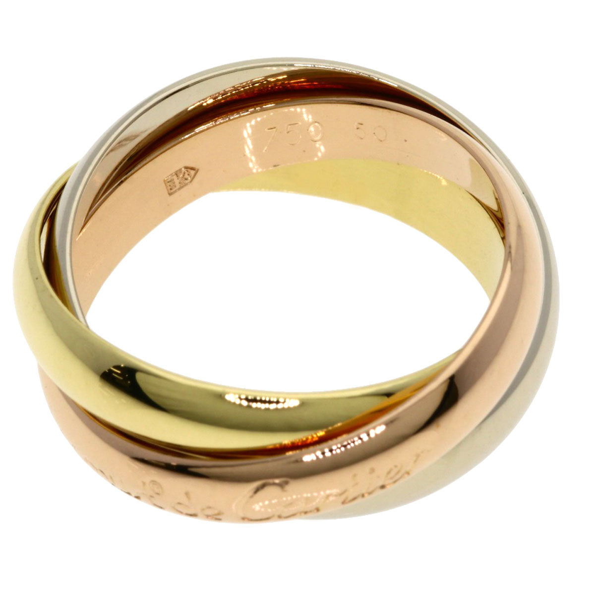 CARTIER Trinity #50 Ring K18 Yellow Gold 18K Pink GoldLadies [Used]