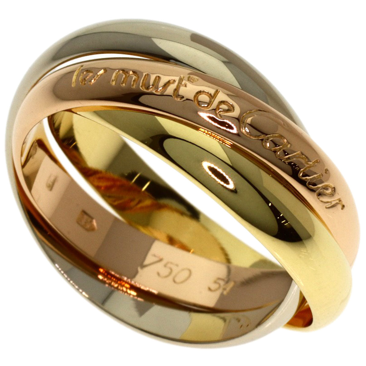 CARTIER Trinity #54 Ring K18 Yellow Gold K18 White GoldLadies [Used]