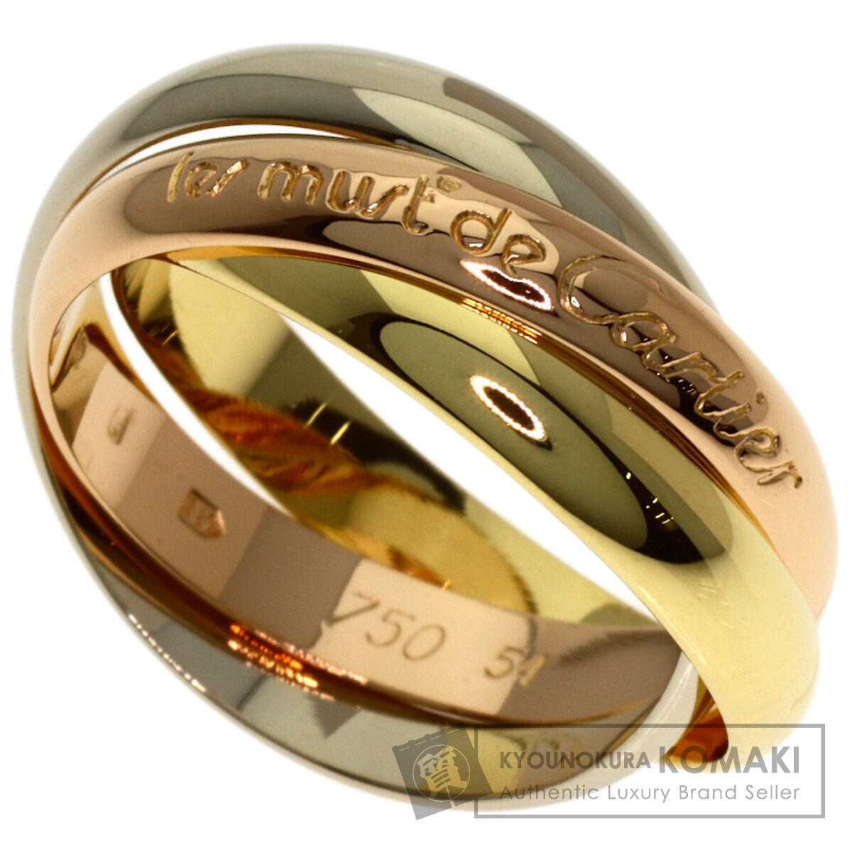 CARTIER Trinity #54 Ring K18 Yellow Gold K18 White GoldLadies [Used]