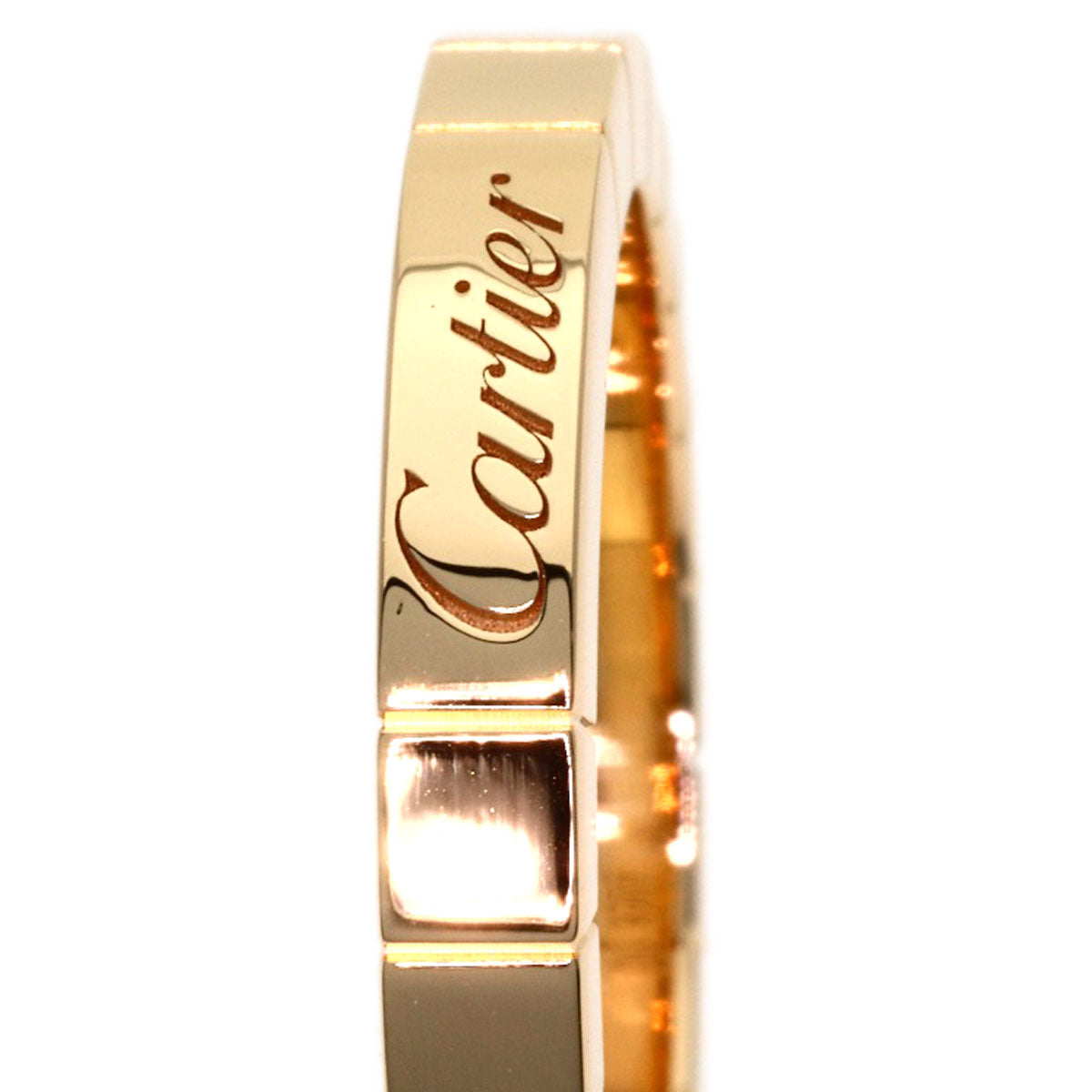 CARTIER Laniere # 54 Ring K18 Pink Gold Ladies [Used]