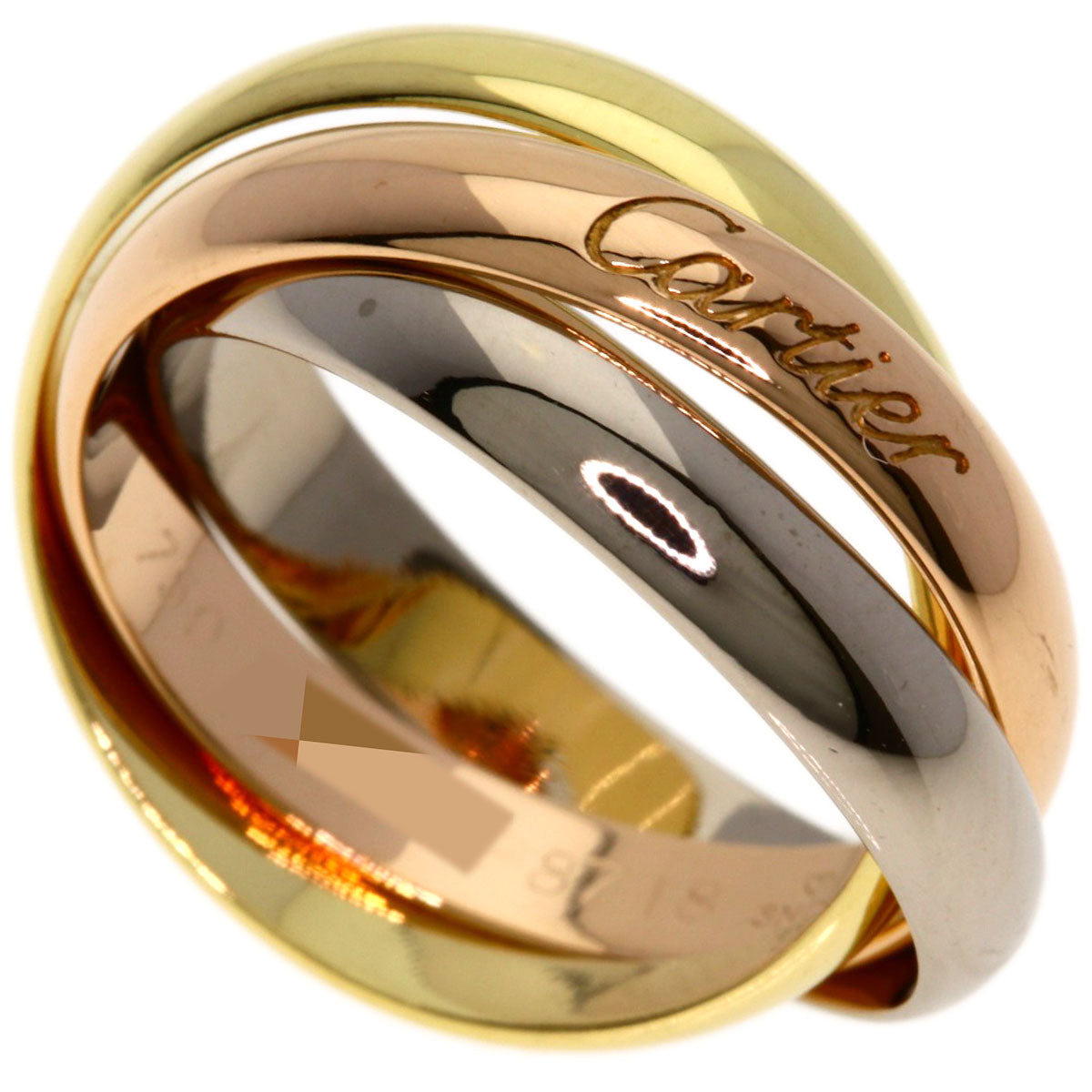 CARTIER Trinity current model #51 Ring K18 Yellow Gold 18K Pink GoldLadies [Used]