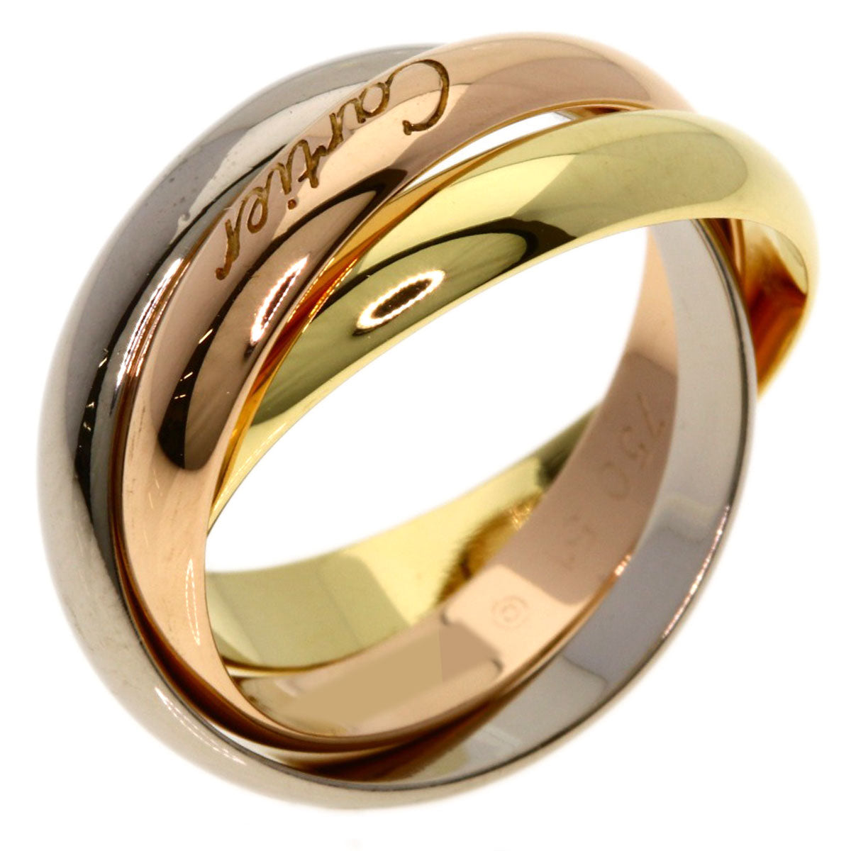 CARTIER Trinity current model #51 Ring K18 Yellow Gold 18K Pink GoldLadies [Used]