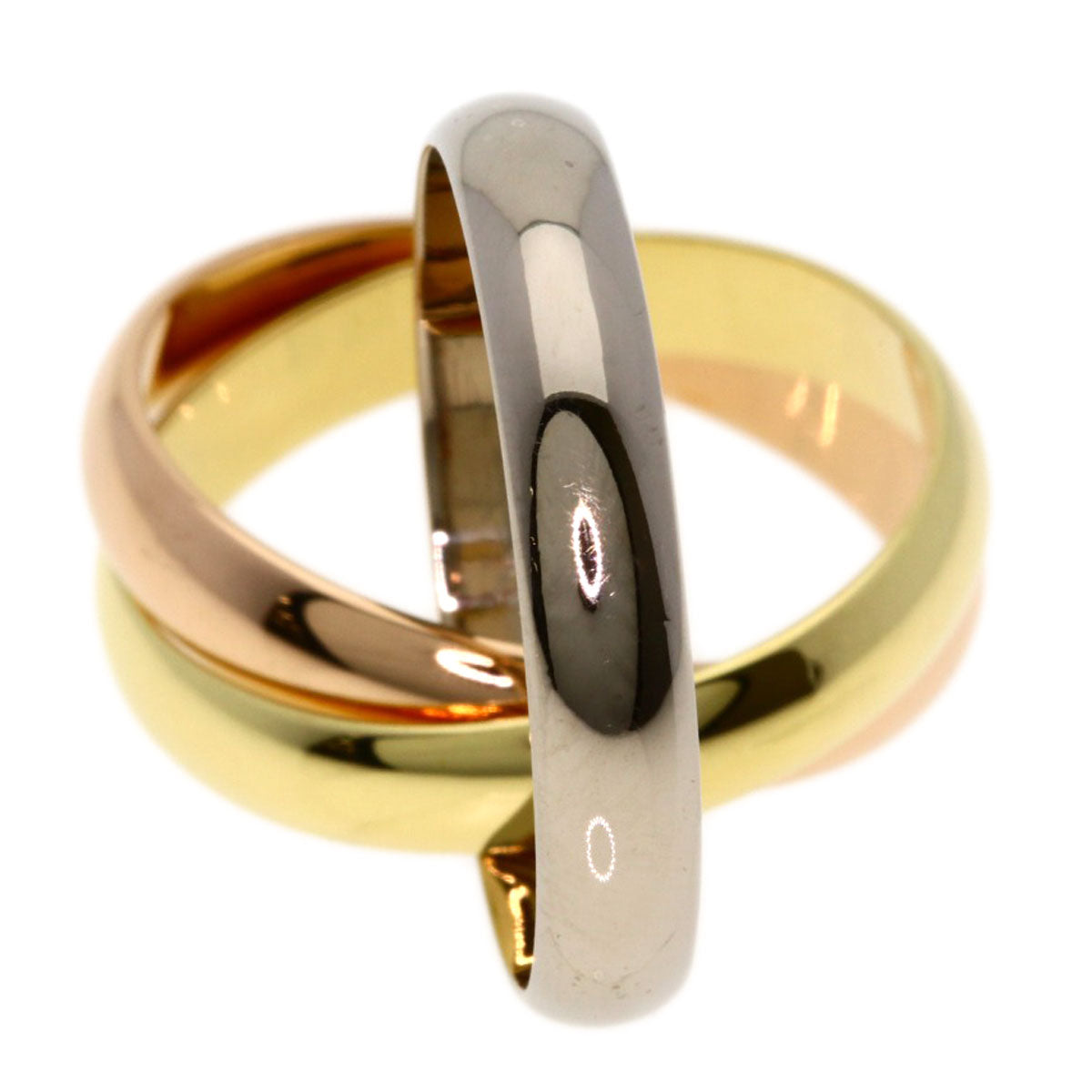 CARTIER Trinity current model #51 Ring K18 Yellow Gold 18K Pink GoldLadies [Used]