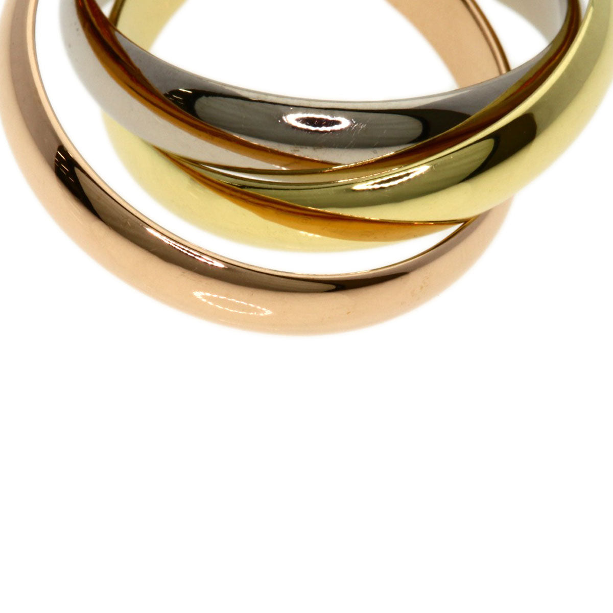 CARTIER Trinity current model #51 Ring K18 Yellow Gold 18K Pink GoldLadies [Used]